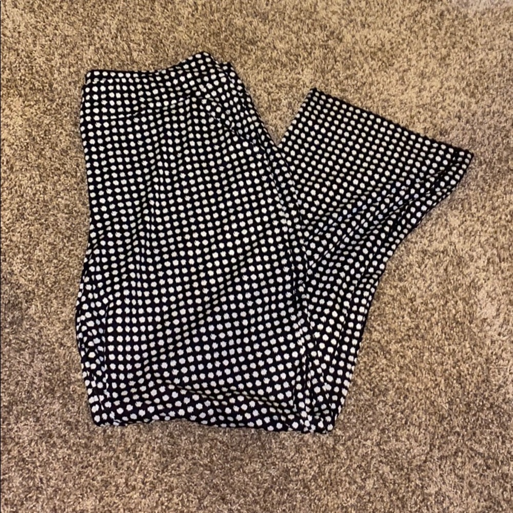 Polka dot patterned pants